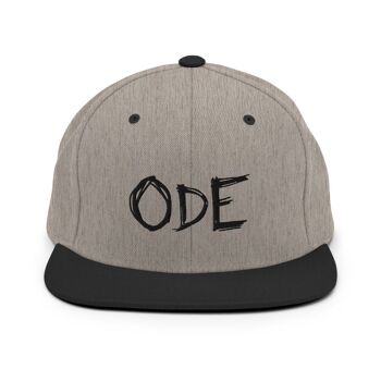 ODE Snapback mustalla logolla - Gris Chiné/ Rouge 3