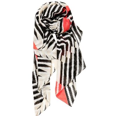 Foulard Kenya Chevron Rouge