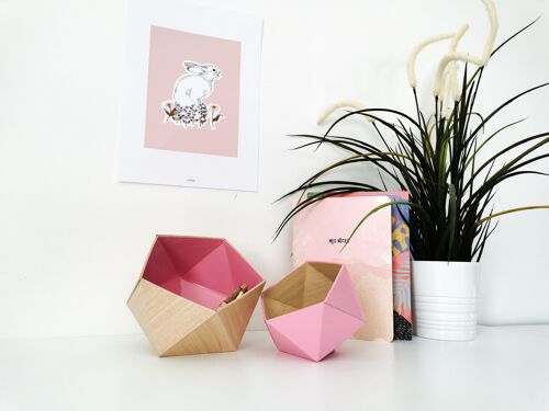 Boîtes origami érable / rose