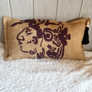 Coussin de sol en sac de cafe toile de jute recyclee mexico california 3