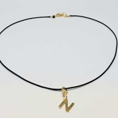 Alphabet letter N necklace