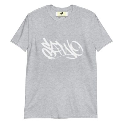 Sawo T-paita valkoisella logolla - Sport Grey - M