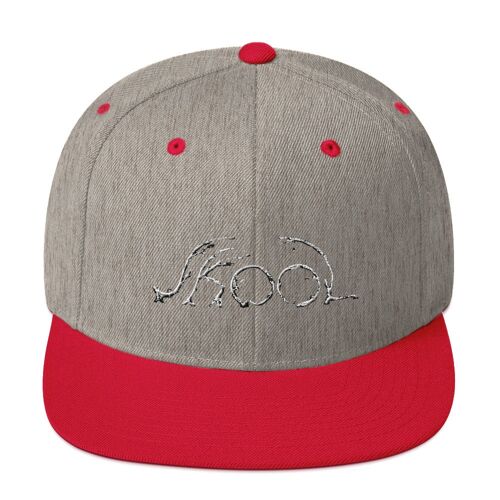 Tapio Skool Snapback - Heather Grey/ Red