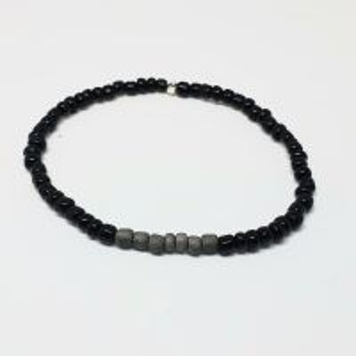 Pulsera rocalla negra