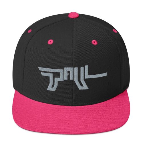 Paul Snapback - Black/ Neon Pink