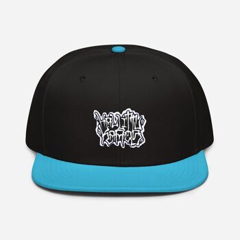 Hallittukaaos Snapback - Bleu Aqua / Noir / Noir