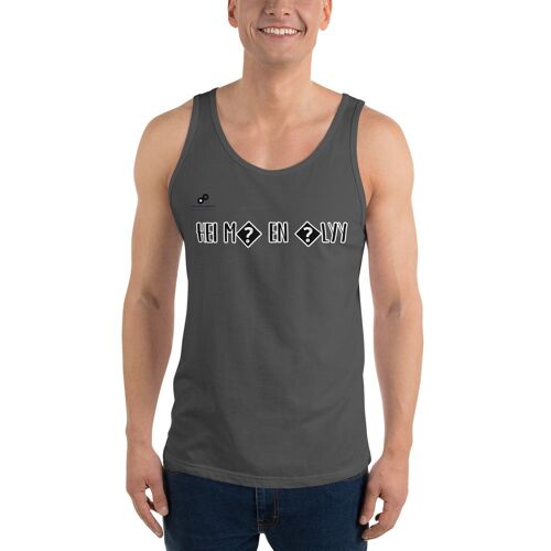 HEI MÄ EN ÄLYY Tank Top Unisex - Asphalt - S