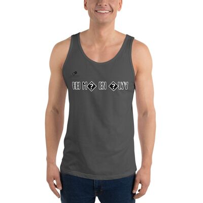 HEI MÄ EN ÄLYY Tank Top Unisex - Asphalt - 2XL