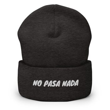 NO PASA NADA Bonnet 3D Puff - Gris Foncé