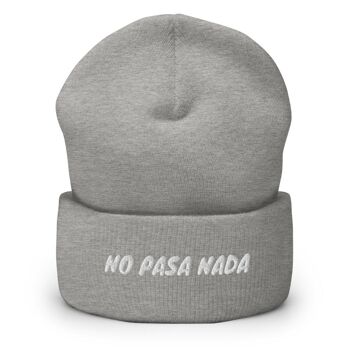 NO PASA NADA Beanie 3D Puff - Gris chiné