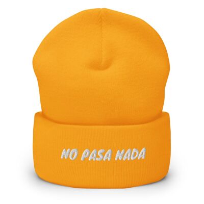 NO PASA NADA Beanie 3D Puff - Gold