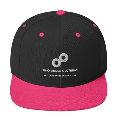 Snapback Simo Arola Clothing - Black/ Neon Pink