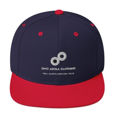 Snapback Simo Arola Vêtements - Marine/ Rouge