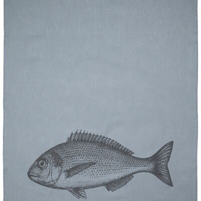 Strofinaccio mezzo lino, pesce in bianco