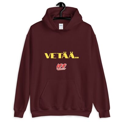 Vetää vaa huppari kaksipuolinen - Maroon - 2XL