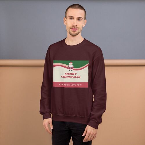 Merry Christmas Sweatshirt - Maroon - 2XL