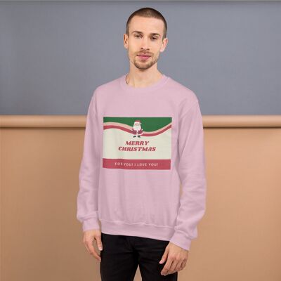 Merry Christmas Sweatshirt - Light Pink - M