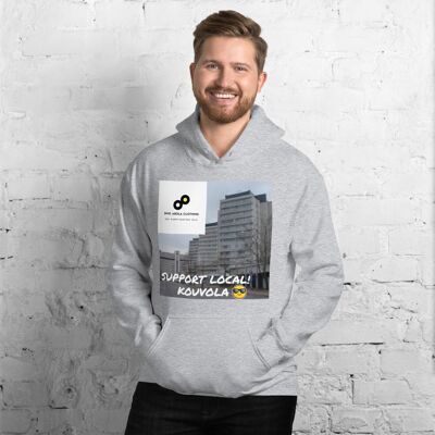 SUPPORT YOUR LOCAL KOUVOLA HUPPARI (support local Kouvola lisätekstillä) - Sport Grey - S