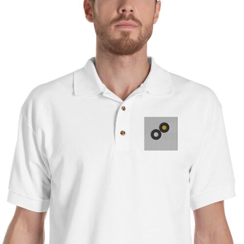 Embroidered Polo Shirt - White - XL