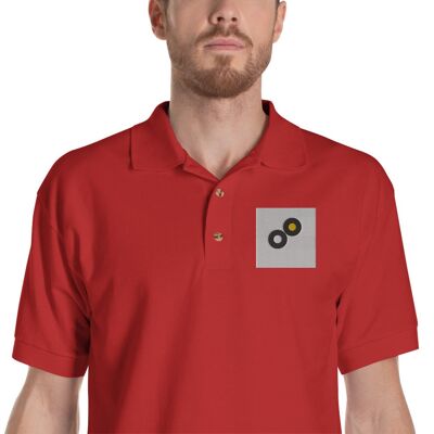 Embroidered Polo Shirt - Red - M
