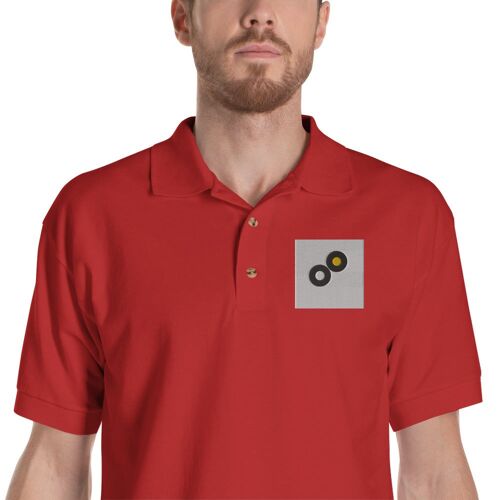 Embroidered Polo Shirt - Red - L