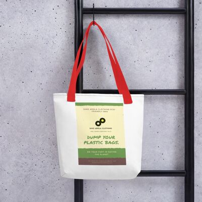Eco friendly tote bag max 20 kg (44lbs) weight - Red