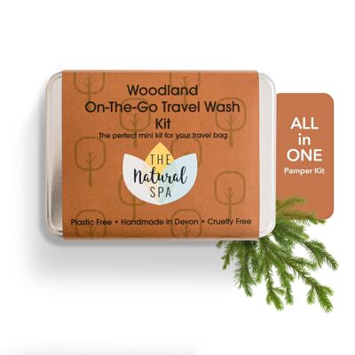 Mini kit de lavado de viaje "on the go": Woodland - para cabello y cuerpo