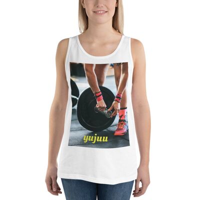 Unisex Tank Top yujuu entrenamiento - White - XS