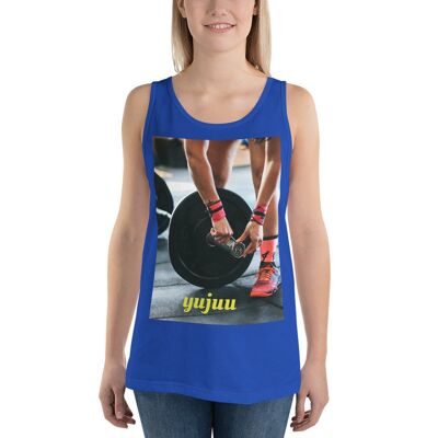 Unisex Tank Top yujuu entrenamiento - True Royal - XS