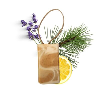 Eves Garden Soap On A Rope - Citronella, lavanda e pino - 100 g di sapone per processi a freddo senza palma - Prodotto artigianalmente nel Regno Unito - Spedizione lo stesso giorno - Adatto ai vegani - Sapone agli oli essenziali