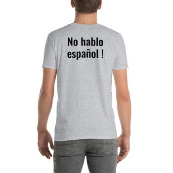T-shirt Je ne parle pas espagnol - Gris Sport - 2XL
