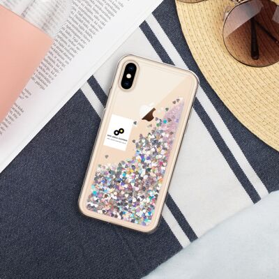 Funda para teléfono Liquid Glitter - Rosa - iPhone X / XS