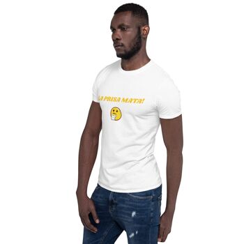 T-shirt unisexe à manches courtes LA PRISA MATA! - Blanc - M 3
