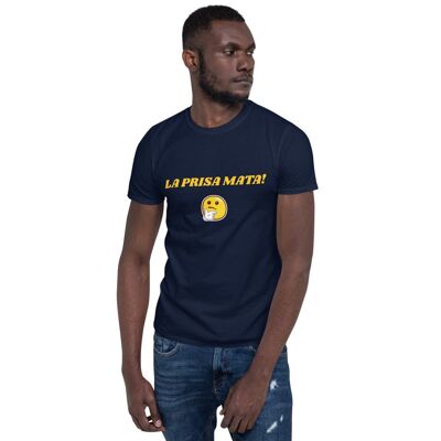 Short-Sleeve Unisex T-Shirt LA PRISA MATA! - Navy - S