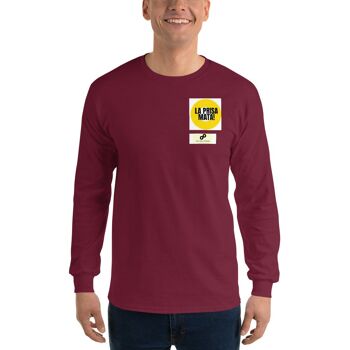 Chemise à manches longues pour hommes la prisa mata - Bordeaux - M