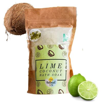 Bagnoschiuma al cocco e lime - Olio essenziale di sale Epsom e olio di avocado