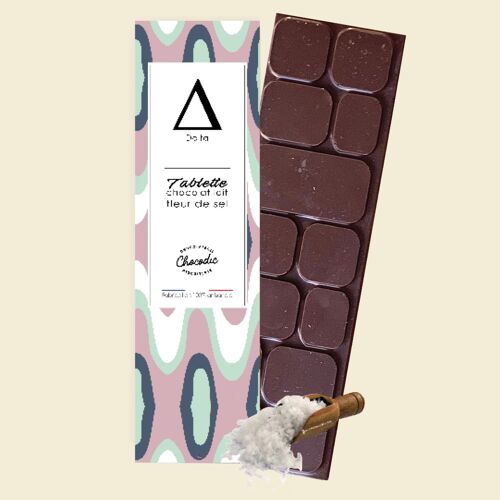 Chocodic - tablette chocolat noir fleur de sel 73% de cacao