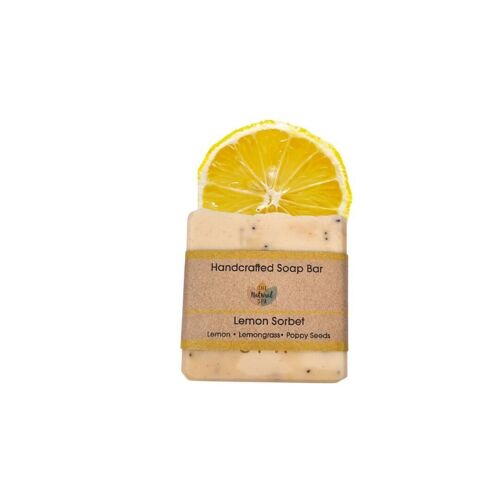 Lemon Sorbet Soap Bar - 100g Palm Free Cold Process Soap - Handcrafted in the UK - Same day dispatch - Vegan Friendly - Essential oil soap
