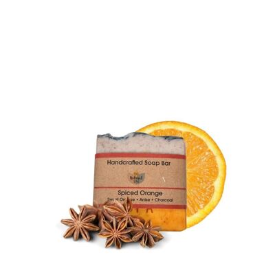 Barre de savon à l'orange épicée - Clémentine Anis étoilé - 100 g de savon à froid sans palme - Fabriqué à la main au Royaume-Uni - Expédition le jour même - Vegan Friendly - Savon aux huiles essentielles