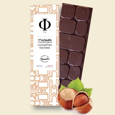 Chocodic - tablette chocolat noir 73% de cacao  eclats de noisettes