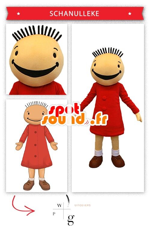 Costume de mascotte personnalisable de Fanfreluche, poupée de Suzy dans Bob et Bobette