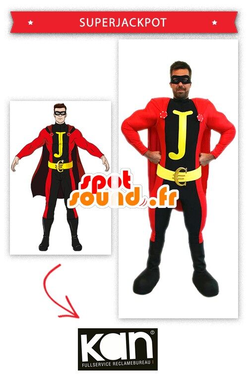 Costume de mascotte personnalisable de Superjackpot - Costume de mascotte personnalisable pour casino.