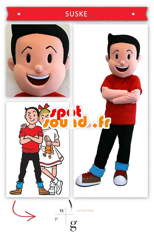 Costume de mascotte personnalisable de Bob, célèbre personnage de Bob et Bobette.