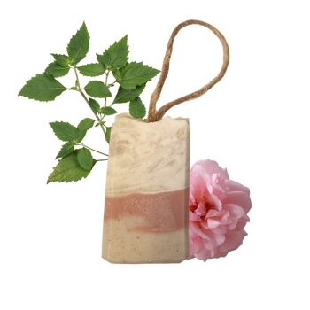 Savon à la rose patchouli sur une corde - 100 g de savon à froid sans palme - Fabriqué à la main au Royaume-Uni - Expédition le jour même - Vegan Friendly - Savon aux huiles essentielles 4