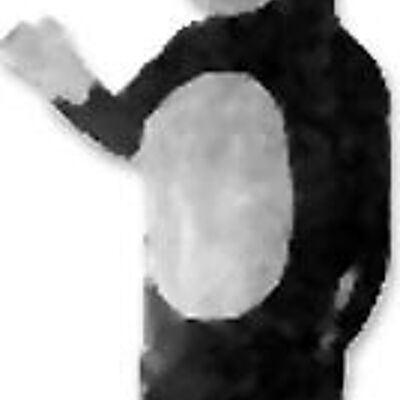 Costume de mascotte personnalisable de renne noir et blanc.