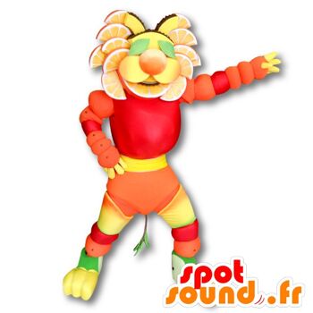 Costume de mascotte fruitée multicolore personnalisable. 1