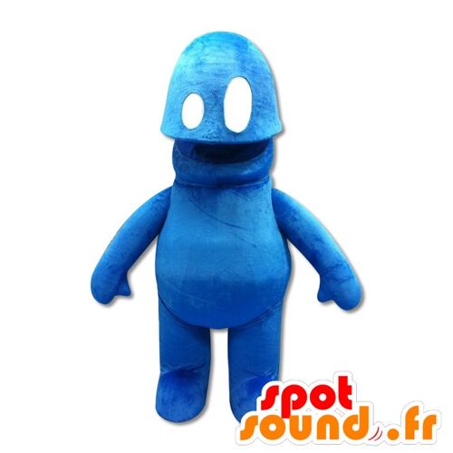 Costume de mascotte personnalisable de bonhomme bleu, mignon et original.