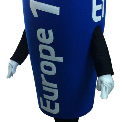 Costume de mascotte personnalisable de micro bleu, géant.