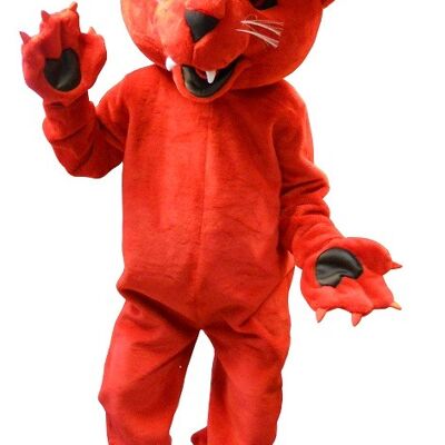 Costume de mascotte personnalisable de tigre rouge, géant.