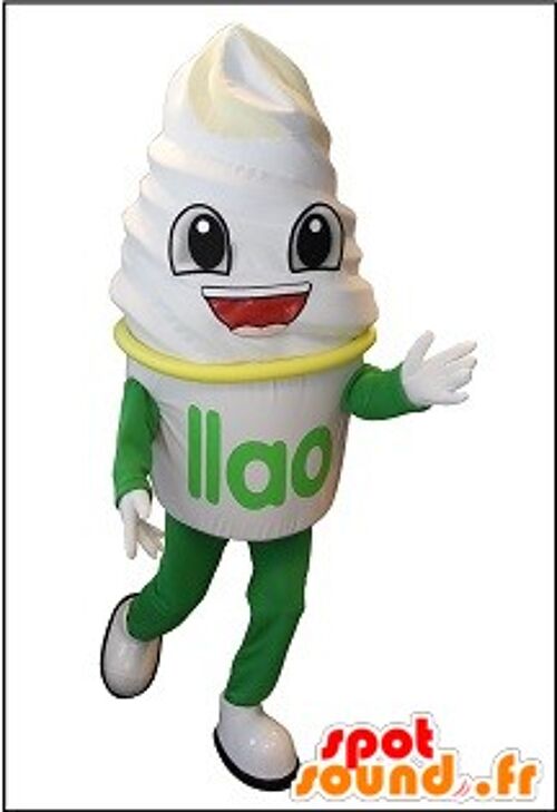 Costume de mascotte personnalisable de glace, de crème glacée, géante.